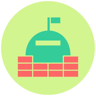 Bunker simgesinin vektör illüstrasyonu