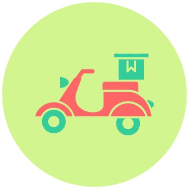 Teslimat. Web simgesi basit illüstrasyon