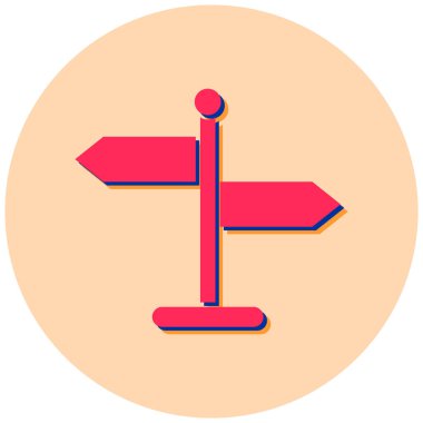 İşaret levhası Web simgesi basit illüstrasyon