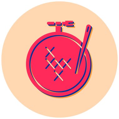 Bir davul simgesinin vektör illüstrasyonu