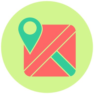 Harita iğnesi. Basit resimleme