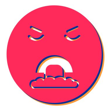 Ağlayan yüz simgesi ikon vektör illüstrasyon tasarımı