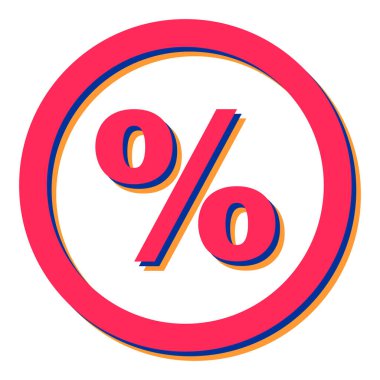 Yüzde yüz indirim ikonu. vektör illüstrasyonu