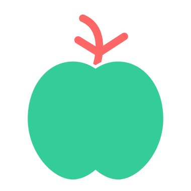 elma ikonu vektör illüstrasyonu