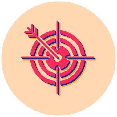 Hedef. Web simgesi basit illüstrasyon