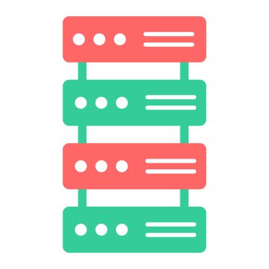 veritabanı. Web simgesi basit illüstrasyon