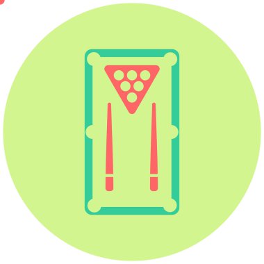 bilardo simgesinin vektör illüstrasyonu