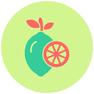 lemon. Web simgesi basit illüstrasyon