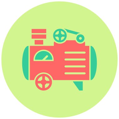 Kompresör. Web simgesi basit tasarım