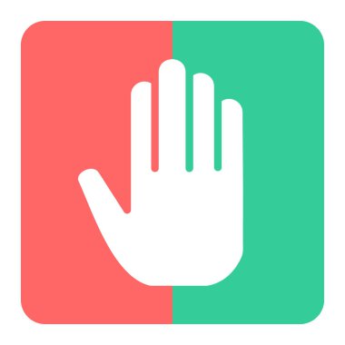 Grafik ve web tasarımı için resim ve simge vektörünü durdur.