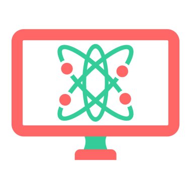 atom. Web simgesi basit illüstrasyon