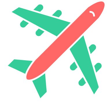 uçak ikonu vektör illüstrasyonu