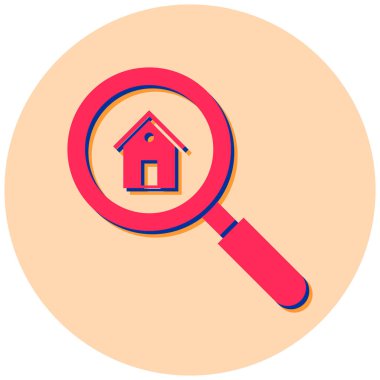 Gayrimenkul düz vektör simgesi