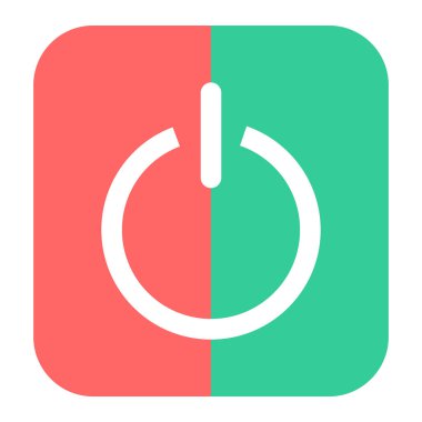 Güç. Web simgesi basit illüstrasyon