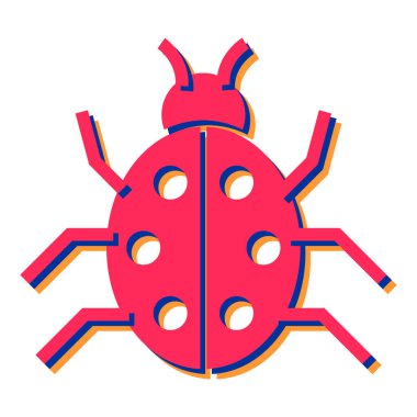 hata simgesi vektörü. Böcek sembolü. izole edilmiş tabela çizimi