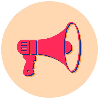 Megafon. Web simgesi basit illüstrasyon