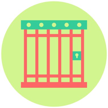 Hapishane modern simgesinin vektör illüstrasyonu 