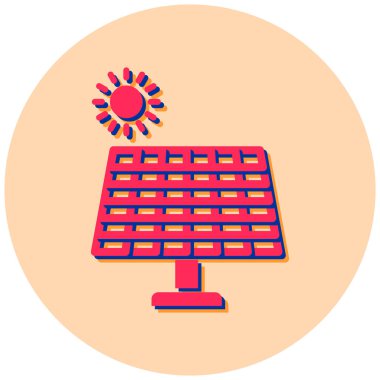 Güneş paneli. Basit resimleme