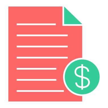 Fatura. Web simgesi basit illüstrasyon