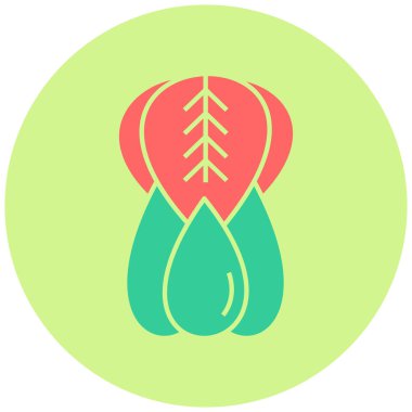 Bok Choy simgesinin vektör illüstrasyonu