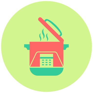 Pişirme düz vektör simgesi