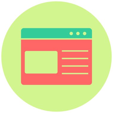 İnternet sitesi. Web simgesi basit illüstrasyon