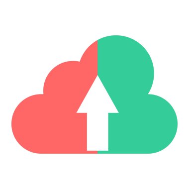 bulut indirme ikon vektör çizimi tasarımı