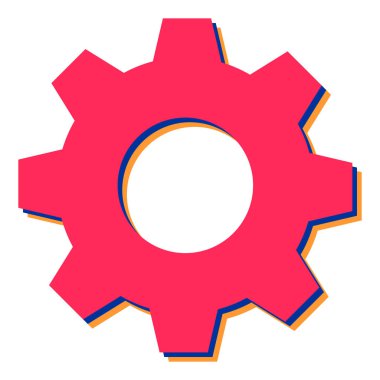 dişli simgesi vektör illüstrasyonu