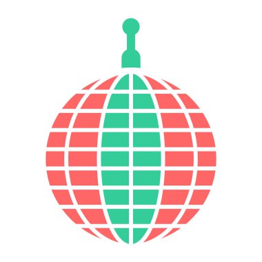 Noel topu ikonu vektör illüstrasyonu