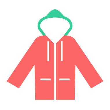 Kapüşonlu. Web simgesi vektör illüstrasyonu