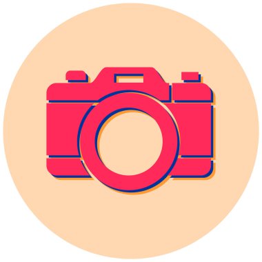 Kamera. Web simgesi basit illüstrasyon