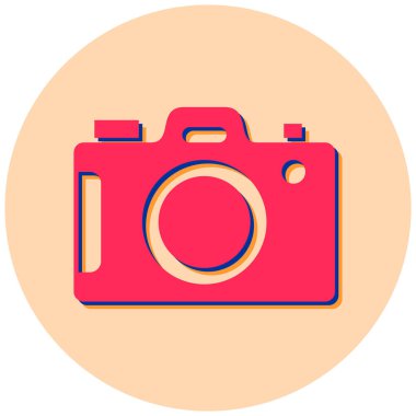 Kamera. Web simgesi basit illüstrasyon