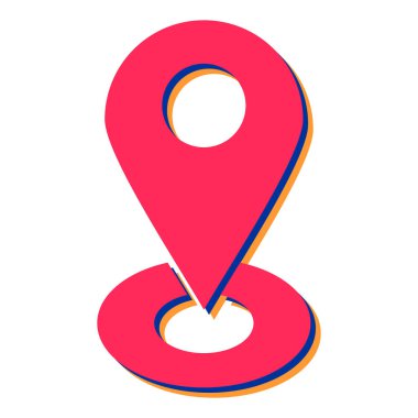 Pin konumu ikon vektör illüstrasyonu