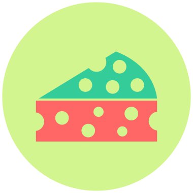 Peynir. Web simgesi basit illüstrasyon