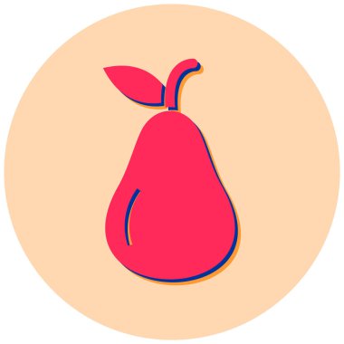 Elma. Web simgesi basit tasarım