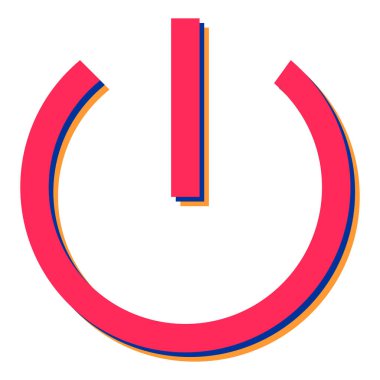  Beyaz arka plan üzerinde izole güç simgesi