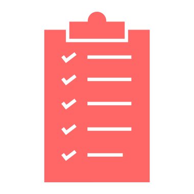 Kontrol listesi. Web simgesi basit illüstrasyon