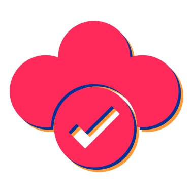 Simge tasarımı ile bulut hesaplama kavramı, vektör illüstrasyonu 10 eps grafik.