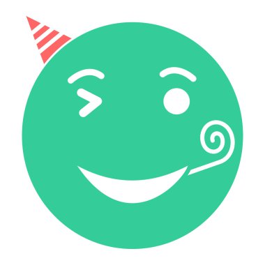 Mutlu yüz simgesi ikon vektör illüstrasyon tasarımı