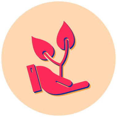 Ekolojinin düz bir simgesinin vektör çizimi