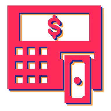 atm makine simgesi vektör illüstrasyon tasarımı