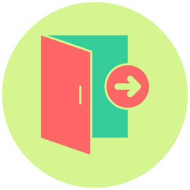 Çıkış. Web simgesi basit illüstrasyon