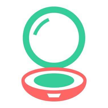 Makyaj. Web simgesi basit illüstrasyon