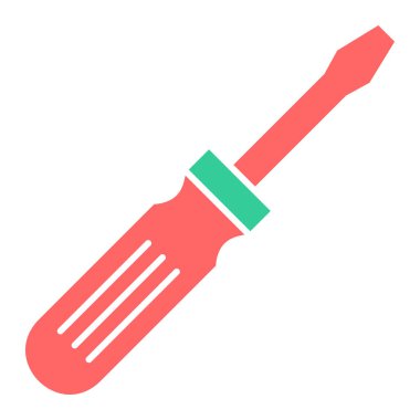 Tornavida. Web simgesi basit illüstrasyon