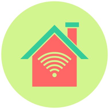 Akıllı ev. Web simgesi basit illüstrasyon