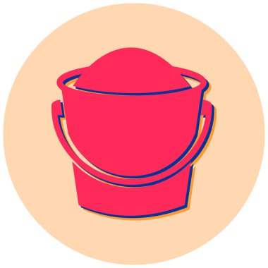 Kova. Web simgesi basit illüstrasyon