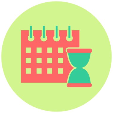 Son teslim tarihi. Web simgesi vektör illüstrasyonu