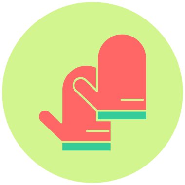 Fırın eldiveni. Web simgesi basit illüstrasyon