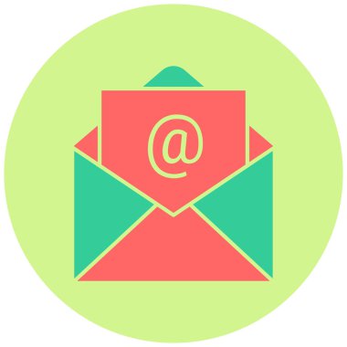 Mektup. Web simgesi basit illüstrasyon