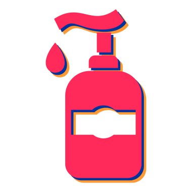 Sprey şişe ikonu. Ağ için sıvı vektör simgelerinin özet çizimi